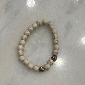 Elegant Cream Beaded Bracelet